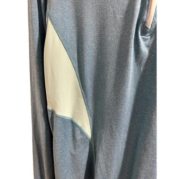 ๐ 2/$20 Road Runner Two Tones Turquoise Athletic Pullover with Thumb Holes sz L - Picture 2 of 10